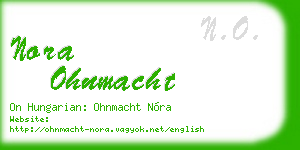 nora ohnmacht business card